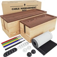 Imagen - Nature Supplies 2 Cajas para Organizar Cables Hecha en Madera de Pino