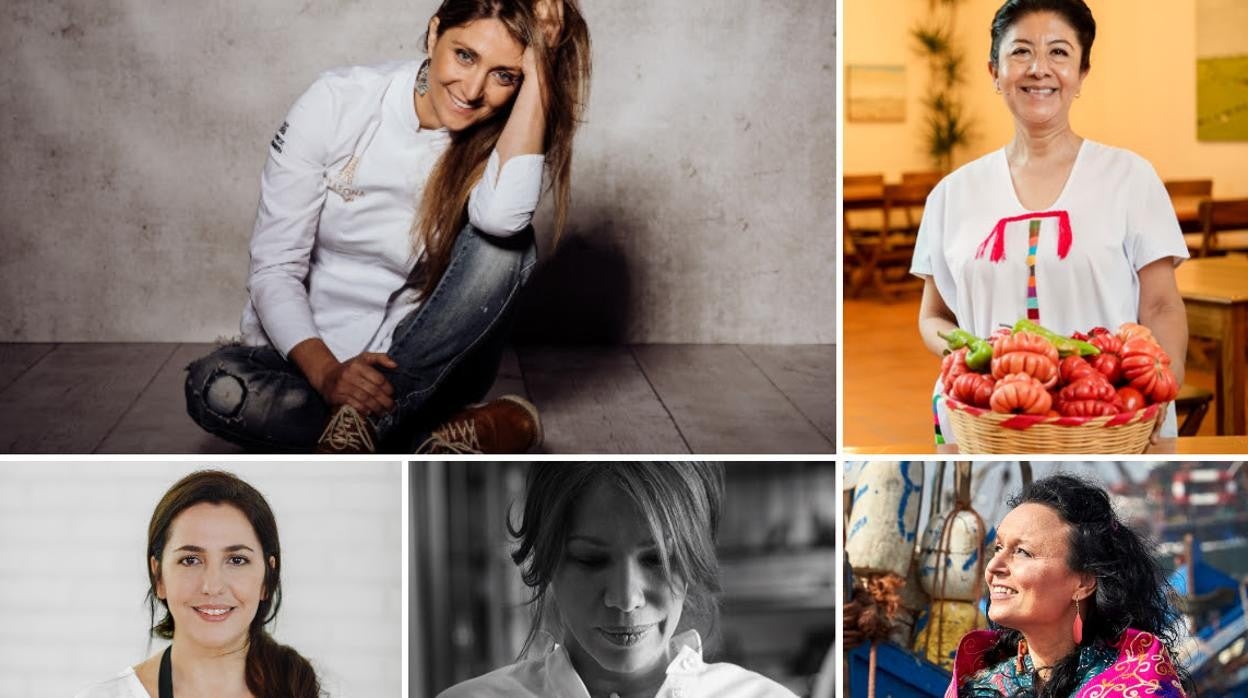 Lucía Freitas, Celia Florián, Narda Lepes, Leo Espinosa y Najat Kaanache, invitadas a Féminas.