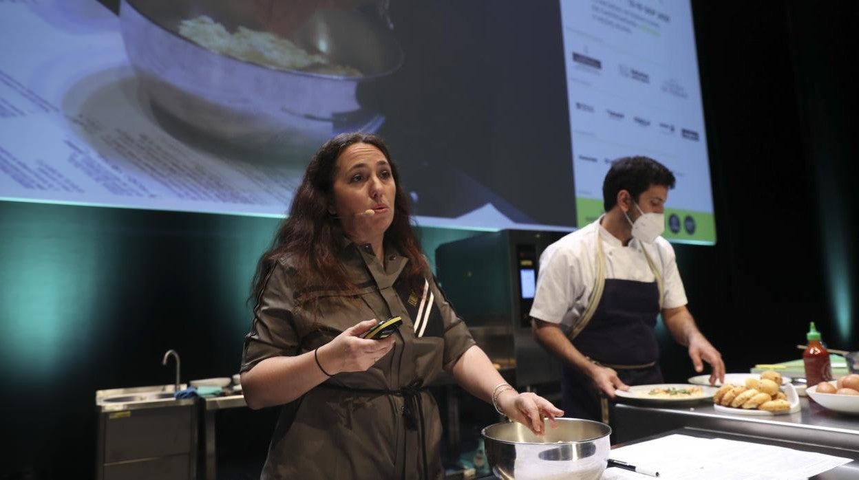 Narda Lepes en el congreso Féminas, en Asturias-