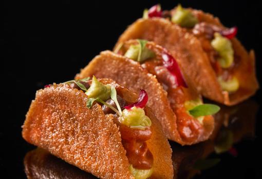 Tacos de ternera glaseada