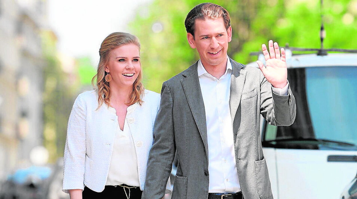 Sebastian Kurz y su pareja, Susanne Thier