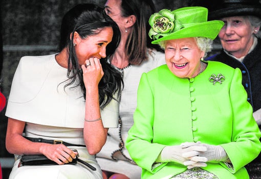 Markle, en el primer acto oficial con la Reina, el 14 de junio de 2018