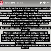 El dilema de Sara Sálamo sobre si llevar o no a su hijo al colegio