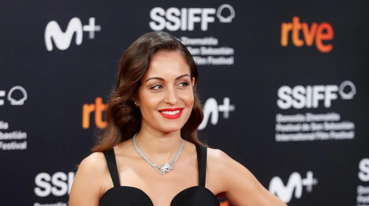 Hiba Abouk, durante la gala de clausura del Festival de Cine de San Sebastián