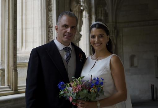 Javier Ortega Smith y Paulina Sánchez del Río, en el monasterio de San Juan de los Reyes