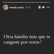 Mensaje lanzado por Wanda Nara