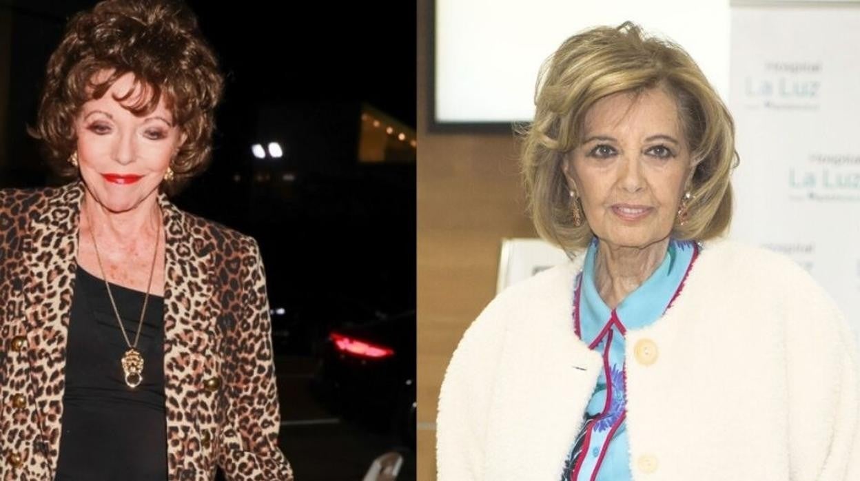 Ocho años de diferencia… en sus documentos de identidad. ¡Joan Collins está divina!