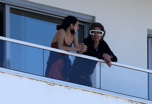 Mick Jagger y Melanie en Miami