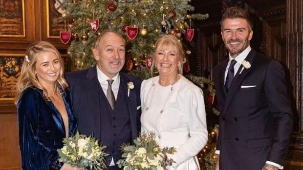 David Beckham hace de padrino en la boda de su padre con una multimillonaria