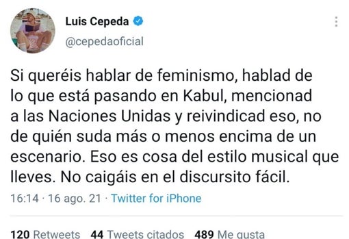 Se le fue la mano a Cepeda con este comentario y ahora ha decidido interactuar más en otras redes (aunque a Twitter ha vuelto, je, je, je).