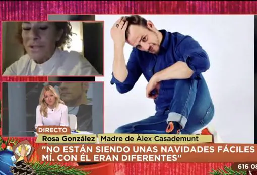 Rosa González durante la intervención en Telemadrid