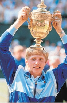 Becker, ganando en Wimbledon