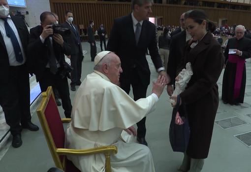 Falcó, durante su encuentro con el Papa este miércoles en el Vaticano