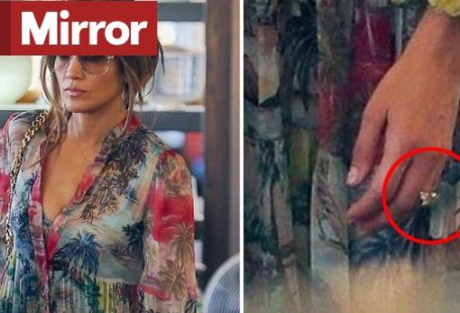 Jennifer Lopez desata los rumores de compromiso con un enorme anillo de brillantes