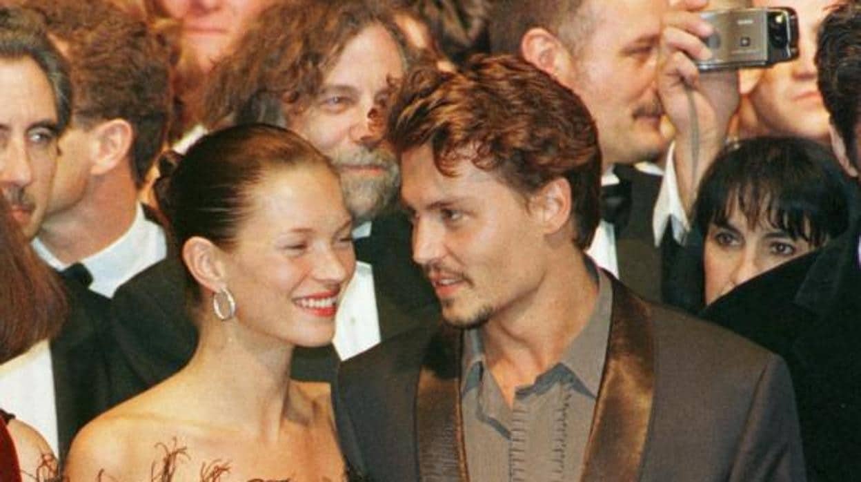 Kate Moss y Johnny Depp en 1997