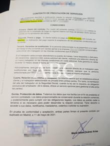 El contrato con el que Luis Lorenzo y Arancha Palomino intentan exculparse de la muerte de su tía