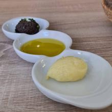 Tapenade de aceituna, AOVE y alioli