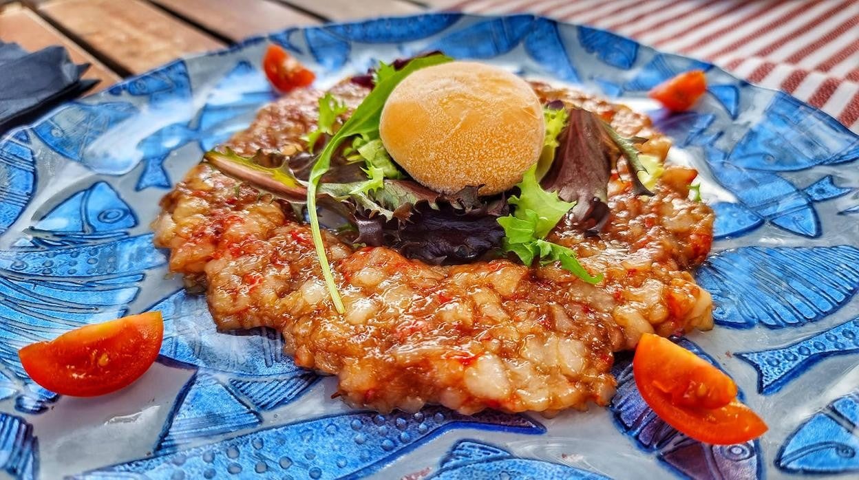 El tartar de carabineros con toques de mango