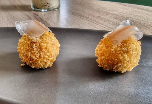 Croquetas de jamón con papada