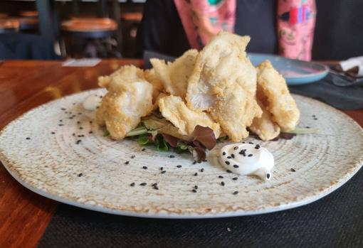 Cocochas de bacalao fritas