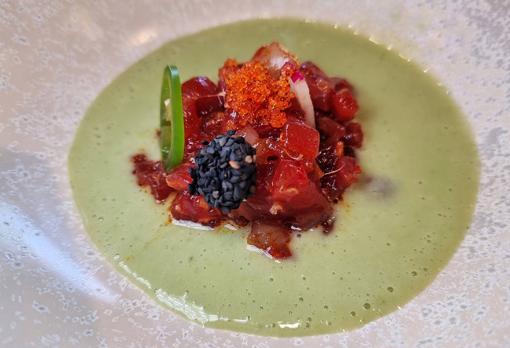 La tiara de descargado con gambas