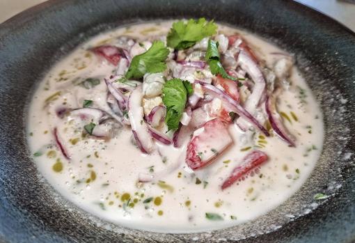 Ceviche con langostinos de Sanlúcar