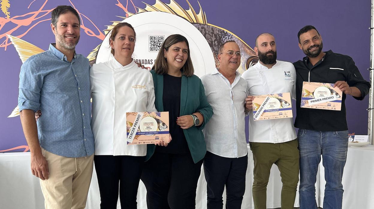 Los premiados en el concurso gastronómico, con las autoridades