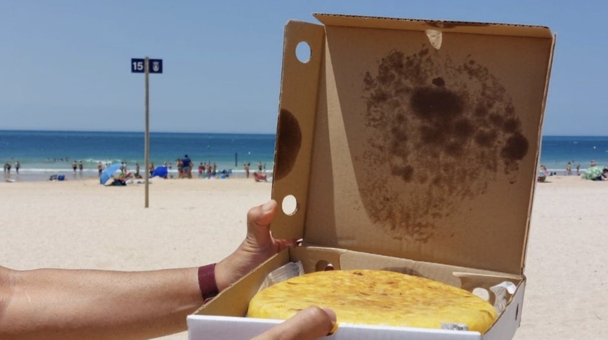 Tortilla para llevar en la playa