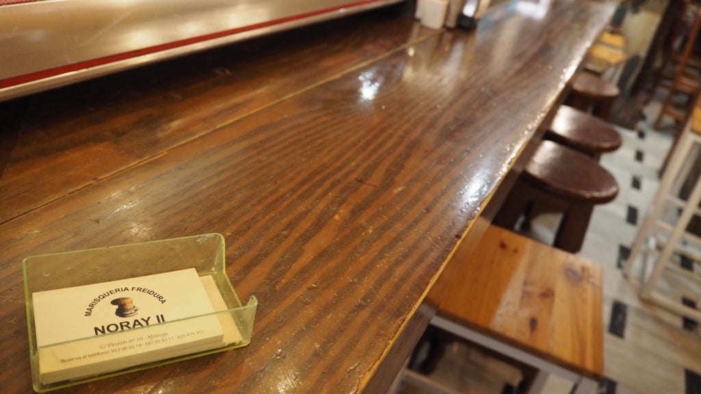 marisquería noray en malaga capital. 