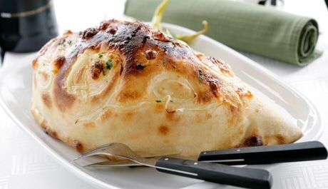 Pizza calzone con champiñones - Gurmé