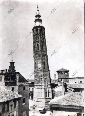 La torre nueva de Zaragoza. Hacia 1890
