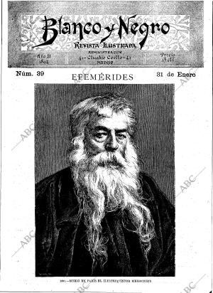 BLANCO Y NEGRO MADRID 31-01-1892