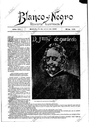 BLANCO Y NEGRO MADRID 22-04-1893