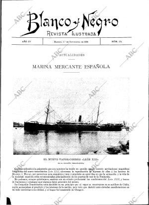 BLANCO Y NEGRO MADRID 01-09-1894