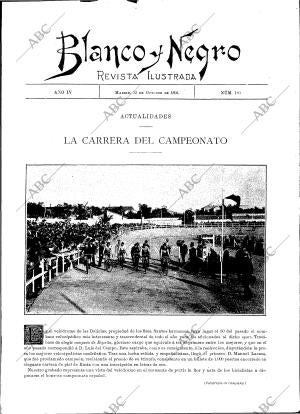 BLANCO Y NEGRO MADRID 13-10-1894