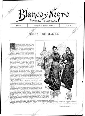 BLANCO Y NEGRO MADRID 15-12-1894