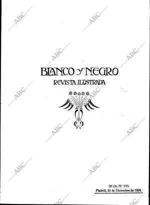 BLANCO Y NEGRO MADRID 21-12-1901