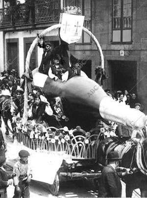 Coruña - la carroza Alegórica de Asturias