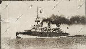 El acorazado 'Jena' de la escuadra francesa, que explotó accidentalmente en...