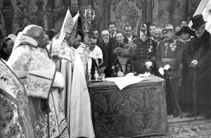 Su alteza real la Infanta doña Isabel en el acto inaugural de las Obras de la...