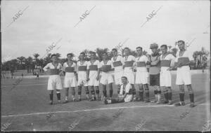 El Elche F. C. antes de un partido en el que Venció al Lorca F. C