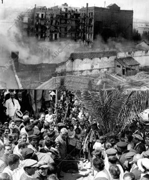 incendio de un almacén de maquinaria y otro de Algodón, en Barcelona