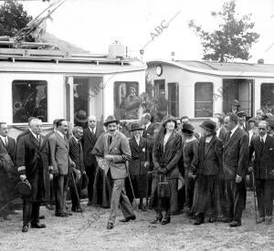 En la Inuguración del ferrocarril eléctrico del Guadarrama