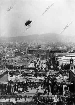 Vista Aérea de la exposición internacional de Barcelona