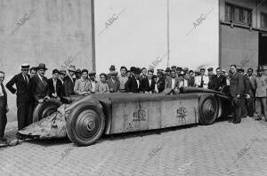 El auto Bolido Flecha de Oro que se pudo ver en la Exposición de Barcelona