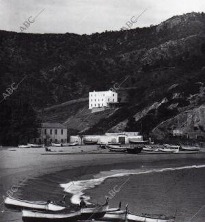 Vista De "casa Johnstone" sobre la playa de Tossa de Mar, Años 30