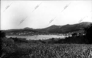 Vista del pueblo Aldan (Pontevedra)