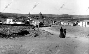 Vista general del pueblo Cantalavieja (Teruel)