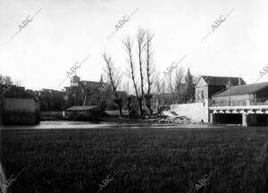 Vista parcial del pueblo Medina de Rioseco (Valladolid)