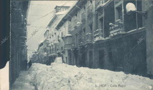 La calle mayor de Jaca Nevada